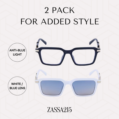 Zassa215 - MultiTasker: Anti-Blue Light Glasses and Sunglasses (2 Pack)