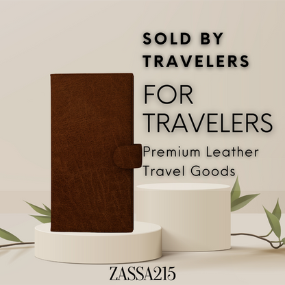 ZASSA215 - Leather Family Passport Holder with Clasp